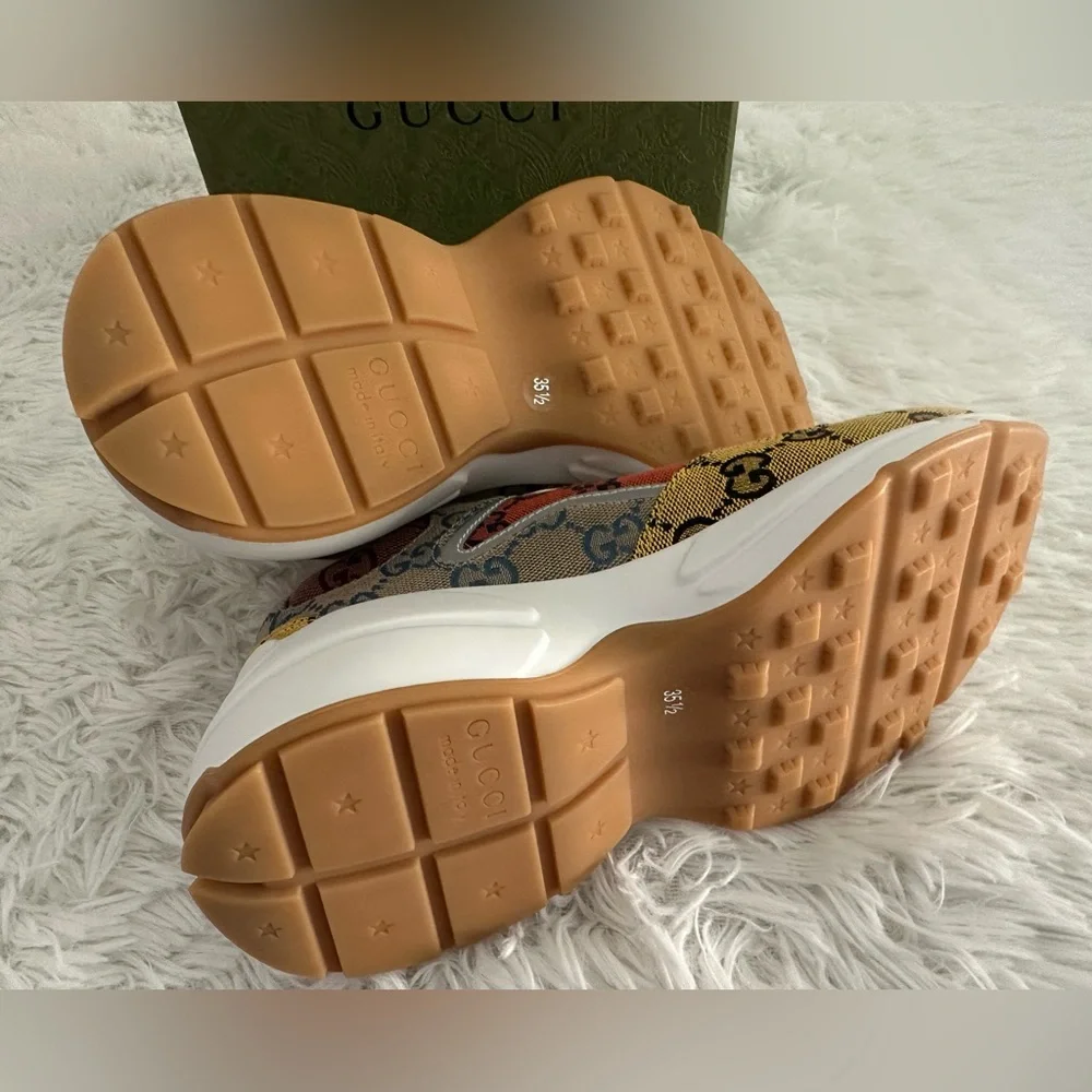 New Authentic Gucci 663681 Women's‎ Rhyton Sneakers Size 35.5 35 1/2 - Picture 7 of 9